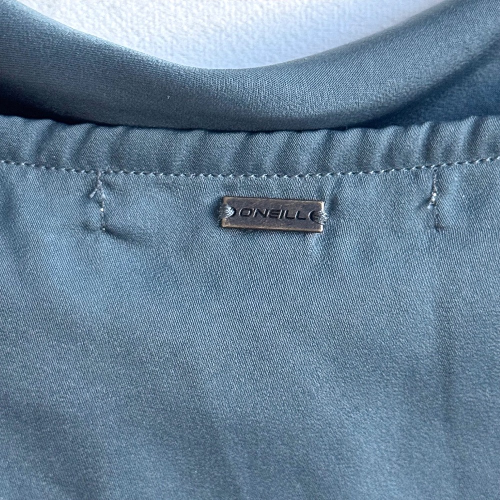 ONeill Womens Cowl Neck‎ Satin Camisole Top Dark Teal Small Adjustable Straps - Picture 3 of 7